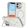 KEYSION Matte Skin Feel Lens Stand Phone Case for Magsafe for iPhone 11 12 Pro Max Magnetic Wireless Charging Shockproof Cover