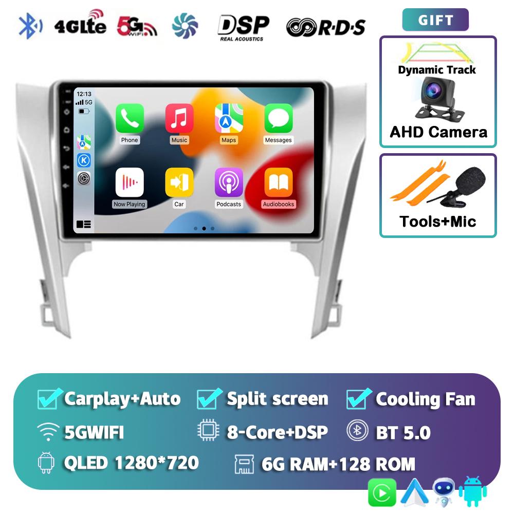 Android 14 Carplay Auto For Toyota Camry 7 XV 50 55 2011-2014 Car Radio Multimedia Video Player Navigation Stereo GPS No 2din 4G