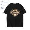 Summer Fashion Heavyweight Retro Men's English Letters 100% Cotton Printed Round Neck High-quality Casual Fitness Street T-shirt