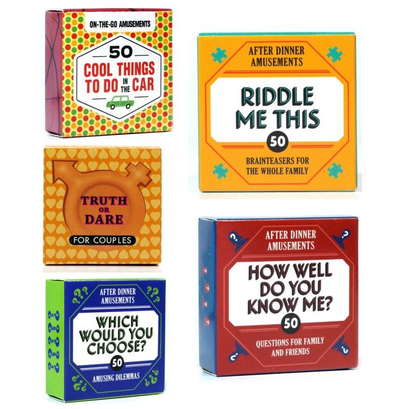 1 Set Christmas Halloween Thanksgiving Gift Mini Size Cards Game After Dinner Amusements Card Game For Family And Friends Party