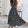 Women's Fashion Casual Loose V-Neck Sleeveless Printed Dresses