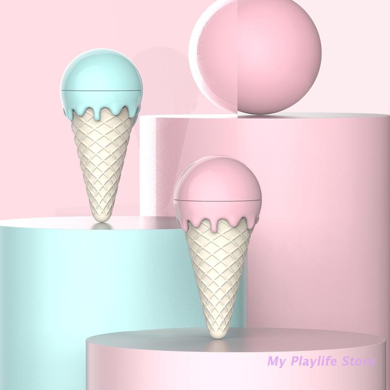 Funny Ice Cream Catnip Balls Toy for Cats Rotatable Edible Balls Healthy Self-Adhesive Catnip Ball Natural Plants Ingredients