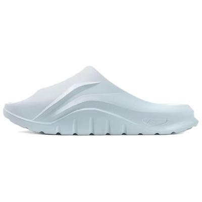 Li Ning EVA Cushioning Abrasion Resistant Slip Resistant Slide Slippers Unisex Blue AGAW007-9