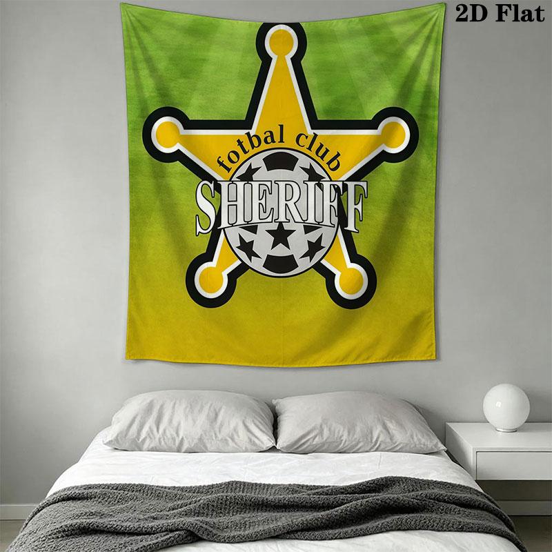 FC Sheriff logo Wall Hanging Printed Fabric Blanket Decorative Tapestries for Bedroom Living Room Home Decor