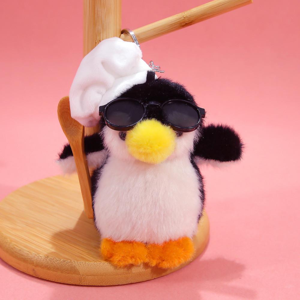 Penguin Plush Keychain With Chef Hat And Elegant Design For Gifts And Accessories