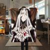 1PC OVERLORD Print Flannel Blanket, High quality All Seasons, Home Decor, Warmth and Comfort, Perfect for Christmas Gifts