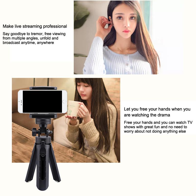 Portable Extendable Mini Desktop Smartphone Tripod Mount Cell Phone Selfie Stick Tripod Phone Holder For Live Video Selfie