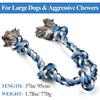Dog Toys for Aggressive Chewers Tough Rope Chew Toys for Large and Medium Dog 3 Feet 5 Knots Indestructible Cotton Rope for Large Breed Dog Tug of