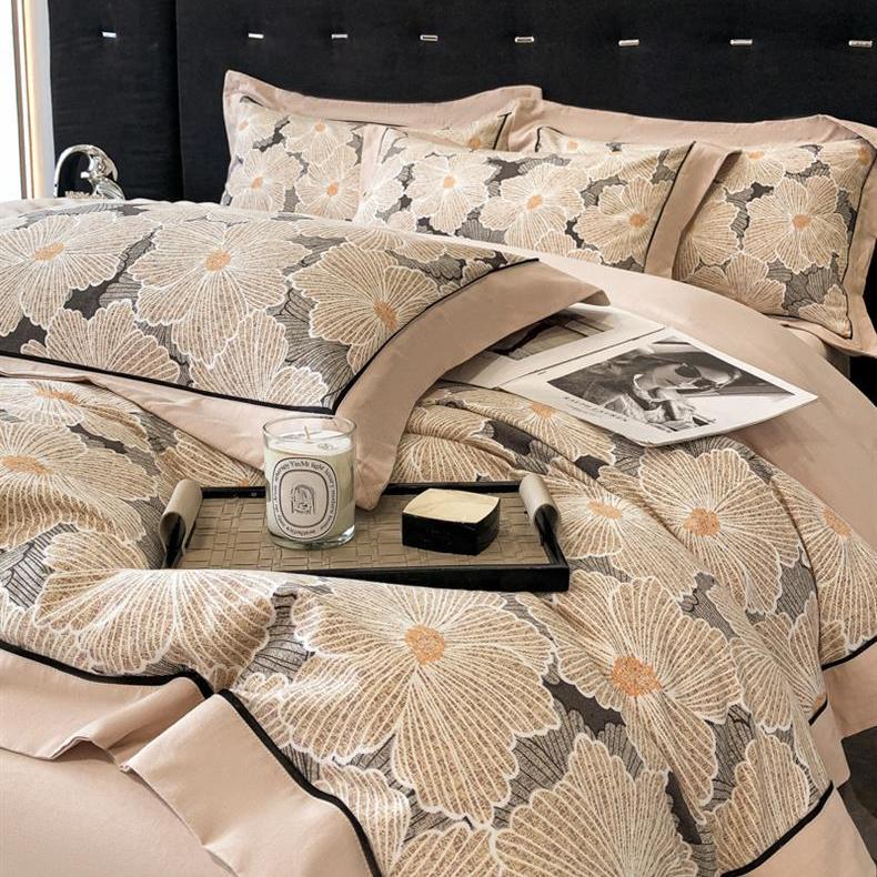 

Высококачественный фланелевый комплект простыней из хлопка 200 ТС, теплый и уютный, 4 предмета, постельное белье для осени и зимы 1.8M （Flat Sheet）