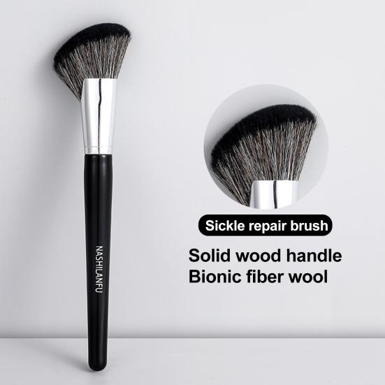 Yousheng 1Pc Sculpting Brush Professional Soft Synthetic Hair Angled Face Contour Brush Highlight Bronzer Sculpting Brushes for Women