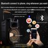 Portable Karaoke Bluetooth Speaker with Dual Wireless Microphones CN plug (adapter included)