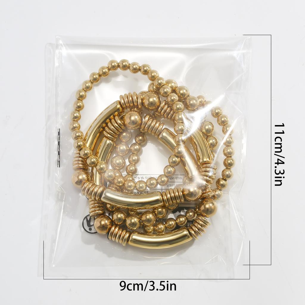 DIEZI Süß Cool Gold Silber Farbe CCB Perlen Strang Armbänder Bohemian Mehrschichtig Seil Armband Set Für Frauen Männer Party Schmuck