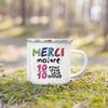 Super Maitre French Printed Mugs Creative Coffee Cups Drinks Water Enamel Camping Cup School Handle Drinkware Gifts for Teacher