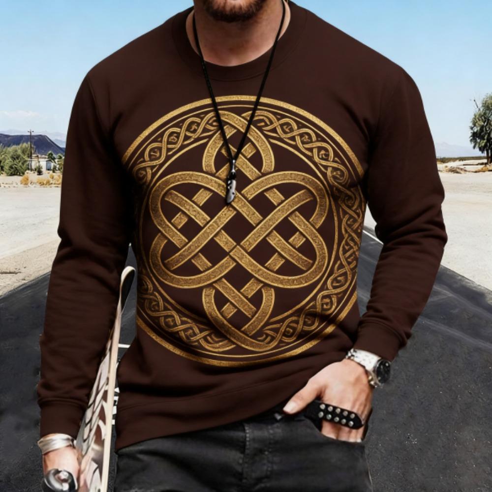 Spring Funny Print Pullover Europe America Fashion Comfortable Men's Long Sleeve T-shirt Outdoor Oversized Tees Top