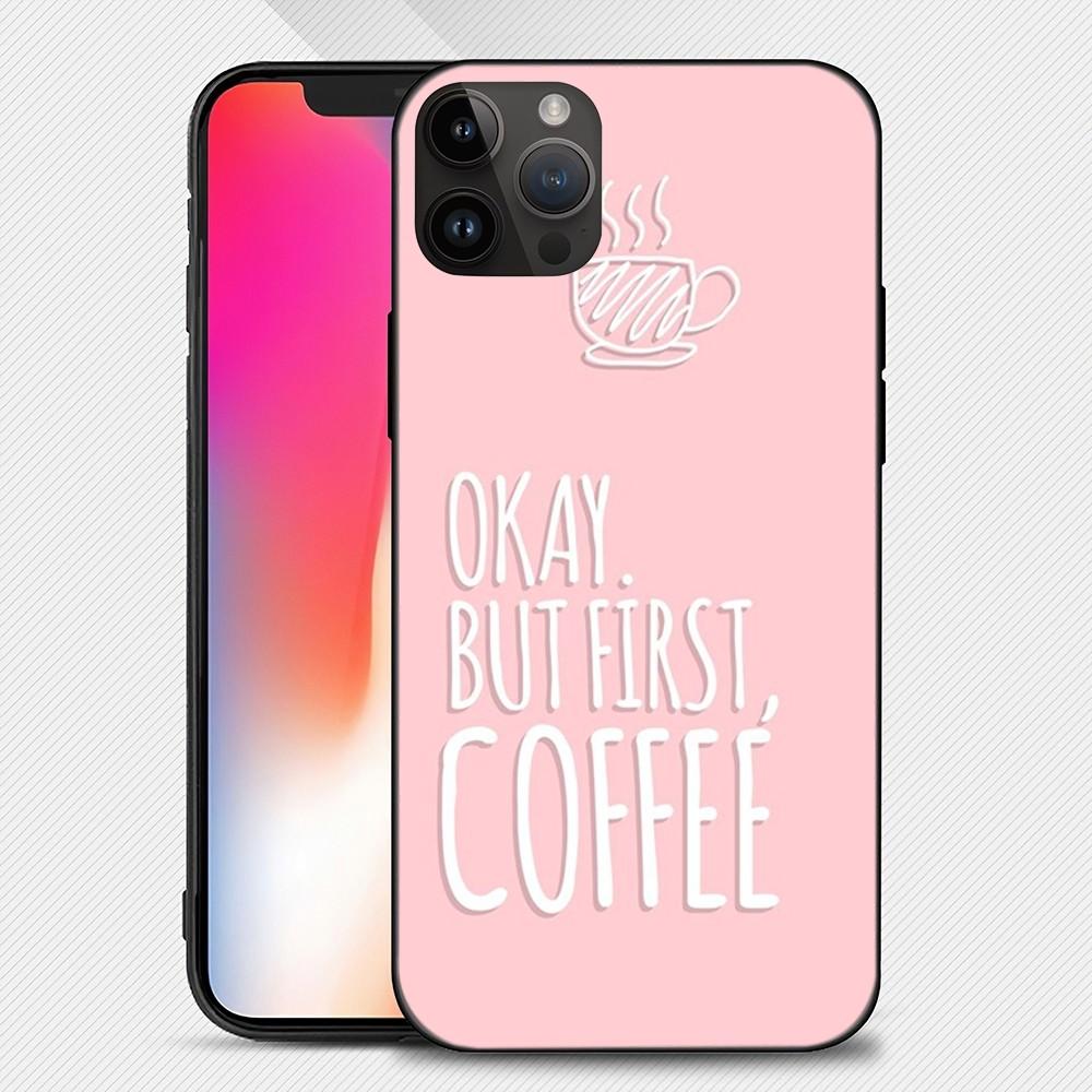 

Хорошо, но сначала кофе Книга Девушка Чехол для телефона iphone15 14 13 12 11 Pro Max Mini X 7 8 Мягкий чехол iPhone14