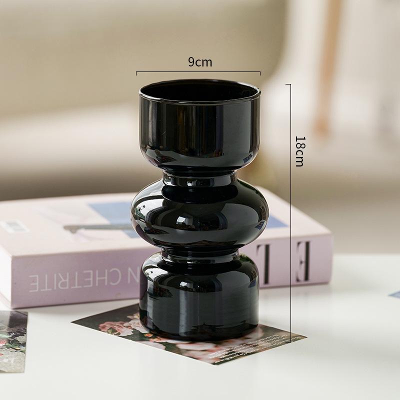 Nordic Cone-Shaped Transparent Glass Vase for Lucky Bamboo and Flowers