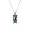 18K Gold-Plated Stainless Steel Tarot Card Necklace - European & American Retro Style