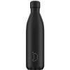 Bouteille Isotherme - CHILLY'S - Monochrome All Black 750 Ml - 24h Fraîcheur - 12h Chaleur - Étanche