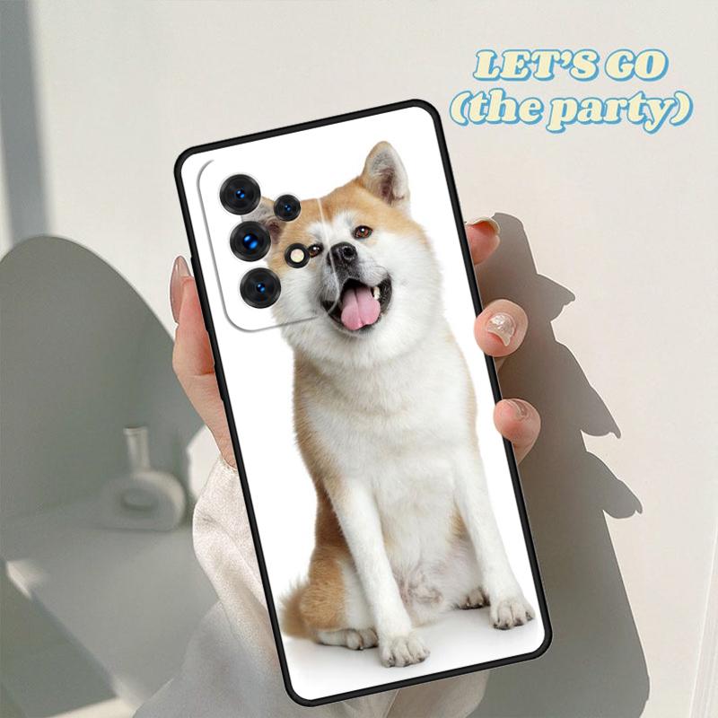 Funny cute dog Akita phone case For Samsung Galaxy A42 A31 A40 A51 A71 A32 A80 A91 A52 A72 A73 A20e A21S A50 A70 A11 A12 Cover