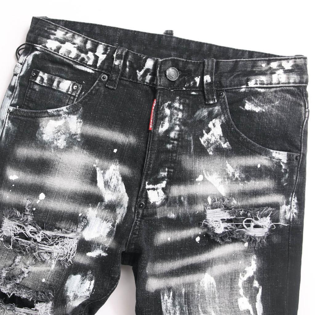 Explozivní Průlom Tabu Olej Vosk Elastické Slim-fit Malé Nohy Pánské Džínové Džíny D4047