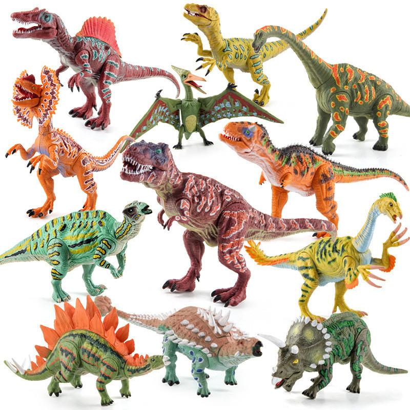 High Quality Abs Jurassic Dinosaur Model Set Features Poseable Figures And Details