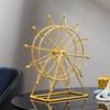 Riesenrad Heimdeko, Goldenes Riesenrad Dekor, Gold Dekor Geschenk, Regal Dekor, Haus Dekor Wohnzimmer Bücherregal Schreibtisch Dekor