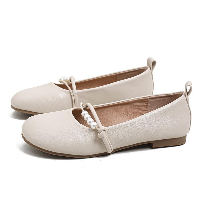 Fashion Sweet Flat Bottom Women's Shoes Easy To Wear Fairy Tale Style Spring Autumn Season Solid Color Rubber Sole Comfortable Footwear