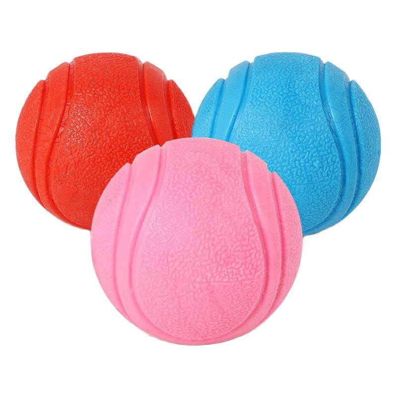 Pet Dog Toy Ball Anti Bite Chew Non Destructive Bouncing Ball Dog Rubber Training Interactive Toy Ball Strap Rope