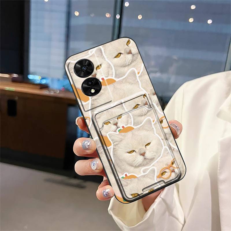 Card Sleeve Graffiti Phone Case For TCL 505/T509K/T5094 Protective Anti-knock TPU Card Bag Dirt-resistant Full Wrap Cute