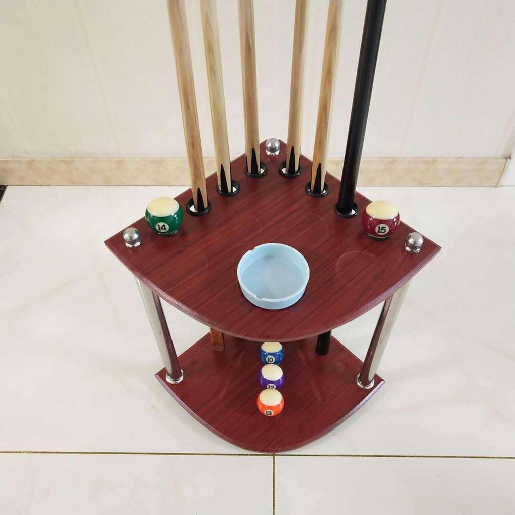 Billiard Pool Cue Rack, Corner Holder, Freestanding Rod Organizer Table Storage Holder