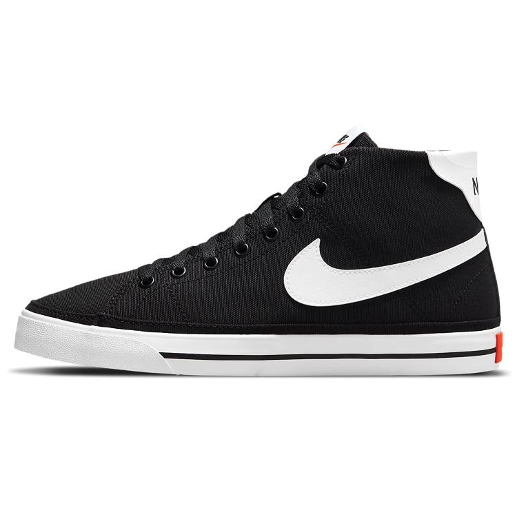 New Nike Court Legacy Canvas Mid 'Black White Orange' Women's DD0161-001