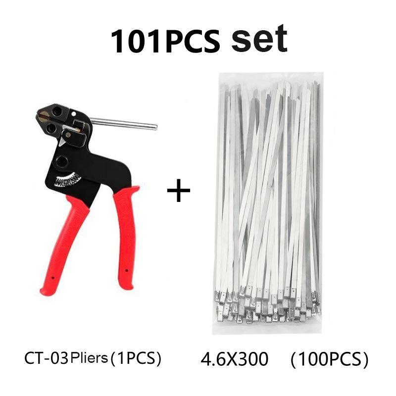 Automatic Zip Tensioning Tool Cable Ties Plier Cable Ties Guns Stainless Steel Hand Fastening Strap Cutting Wrap Tool Set