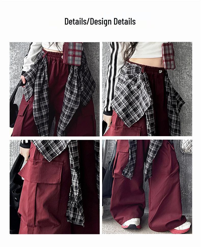 2025 Girls' Spring/Autumn Set: Trendy Sweatshirt & Cargo Pants for Middle School Students