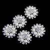 5pcs 30mm Crystal Rhinestone Buttons Pearl Flower Embellishments Buttons Flatback DIY Buckles for Wedding Jewelry Shoes Decor