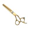 6.0" Golden Hairdressing Scissors Set: Ring Scissors with Diamond Screw
