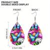 Exquisite Butterfly PU Leather Earrings Fashion Earrings Holiday Gifts for Friends Party Fashion Accessories Elegant Earrings Party Earrings