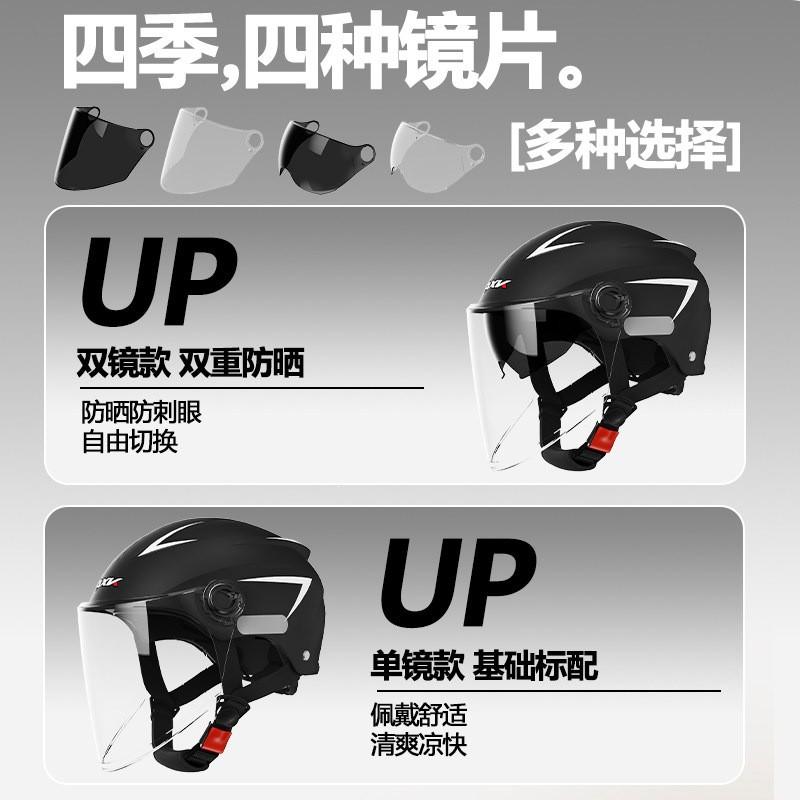 New GB 3C Certified Electric Motorcycle Helmet Men Women All Season Sun Protection Safety Gear