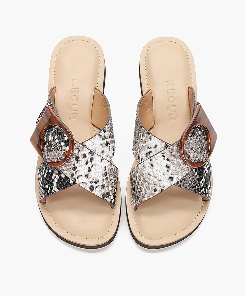 Recur Ecur Anello Modern Summer Platform Sandals Beige 1289