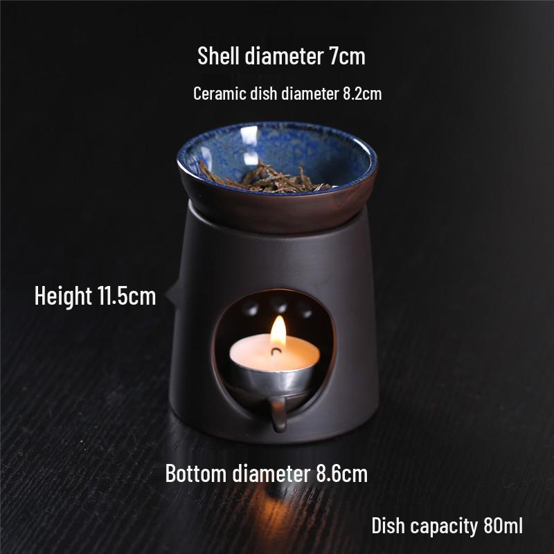 Ceramic Heater & Incense Burner: Cedar, Agarwood, Wax Melts & Aroma Diffuser Lamp
