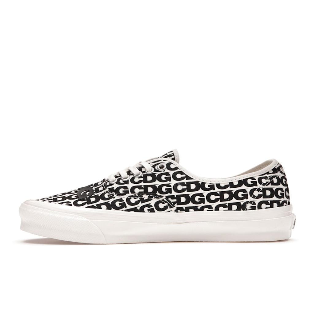 Comme Des Garçons X Vans OG Authentic LX CDG Print - Blanc De Blanc 2018 Unisex Sneakers White Black VN0A4BV9SHM