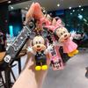 Anime Mickey Keychain Cartoon Stitch Cute Minnie Keyring Student Bag Hanging All-match Car Key Chain Christmas Gifts