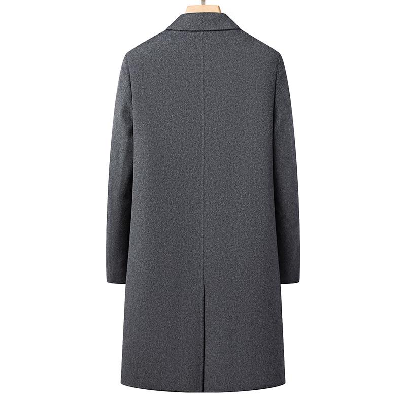 IMAGINEX Men's Winter Wool Trench Coat with Goose Down Liner