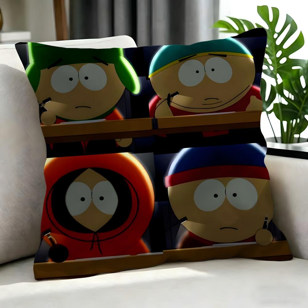 Cartoon South Park Cushion Cover Cushion Cover Set 4Pcs 50X50 45X45 40X40 Pillowcase Decorative Sofa Home Decor