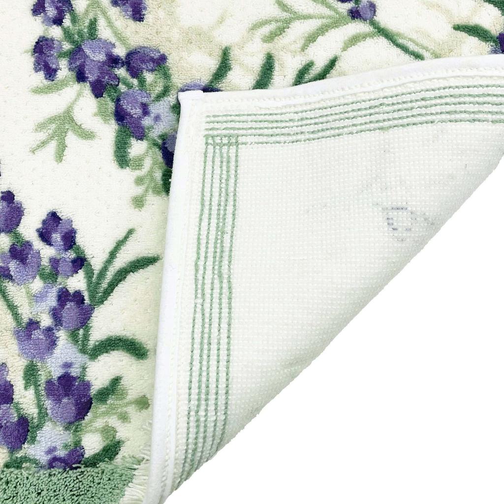 Senko Lavender Long Toilet 80 X 65 Green Floral Antibacterial and Odor Made In Product Number 32685 S.D.S. Mat, Approx. Cm, Print, Resistant, Japan,