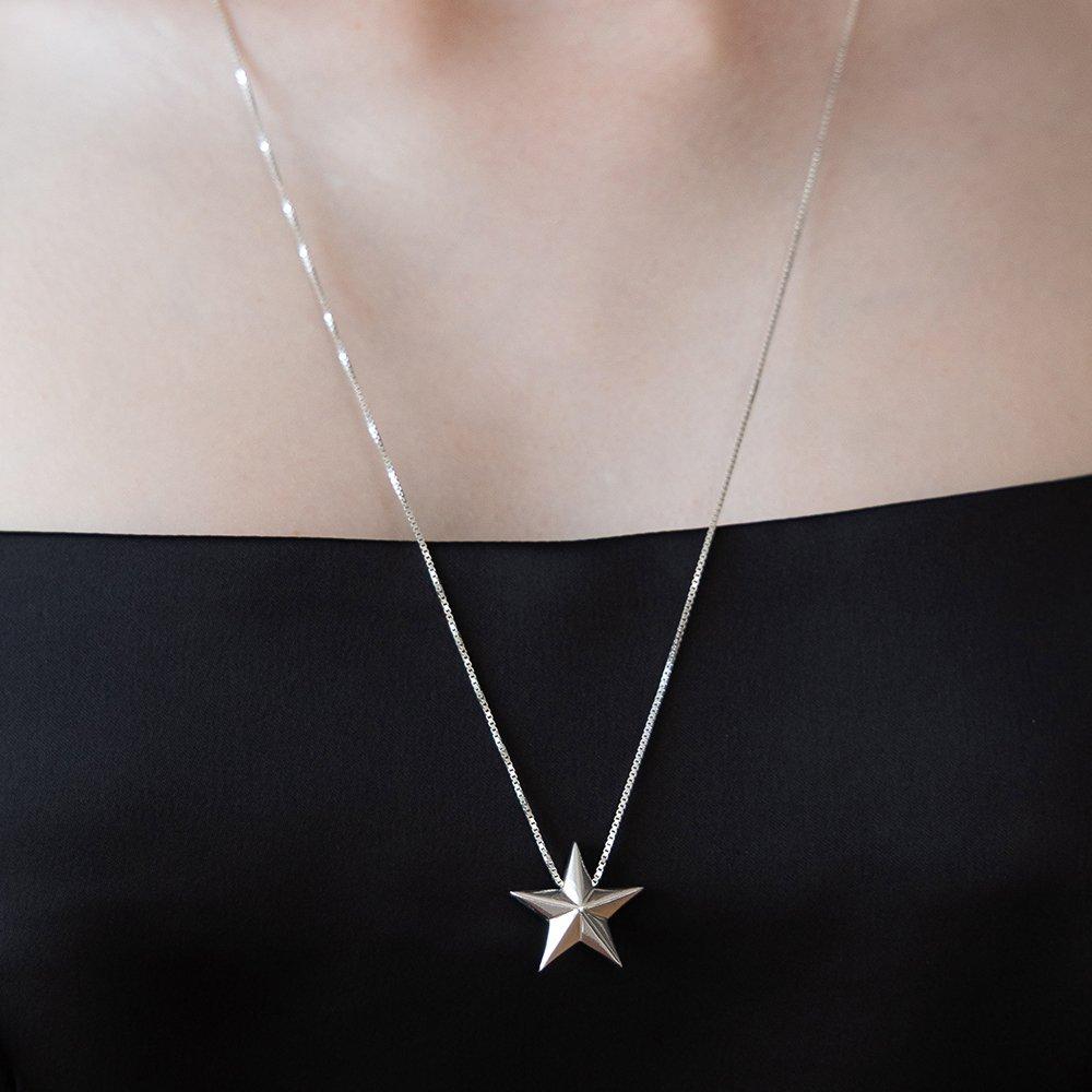 (92.5 Silver) Big Stella Necklace Nz2141