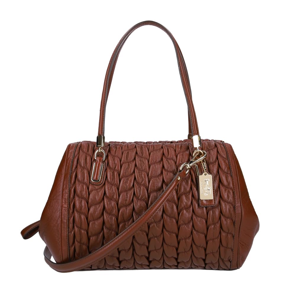 

Bag Vintage Madison Gathered Chevron Madeline EW Satchel 25985 LICHT [Coach] LI/Chestnut [Used]