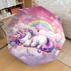 1PC Unicorn Rainbow Umbrella-8-Rib Reinforced Portable Folding Travel Suitable for All Seasons Outdoor Daily Use -J0361