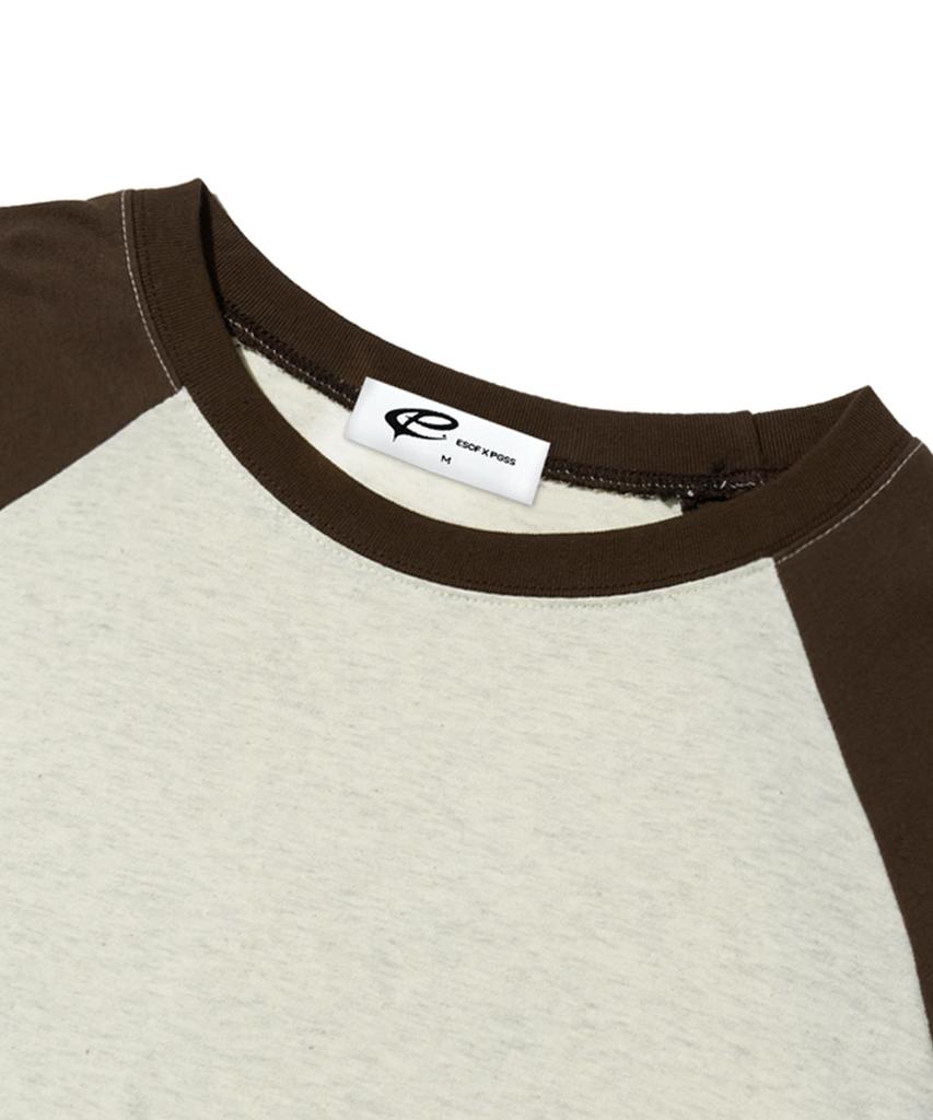 ESCAPEFROM Brick Heart Crew Collection Print Long Sleeve Brown