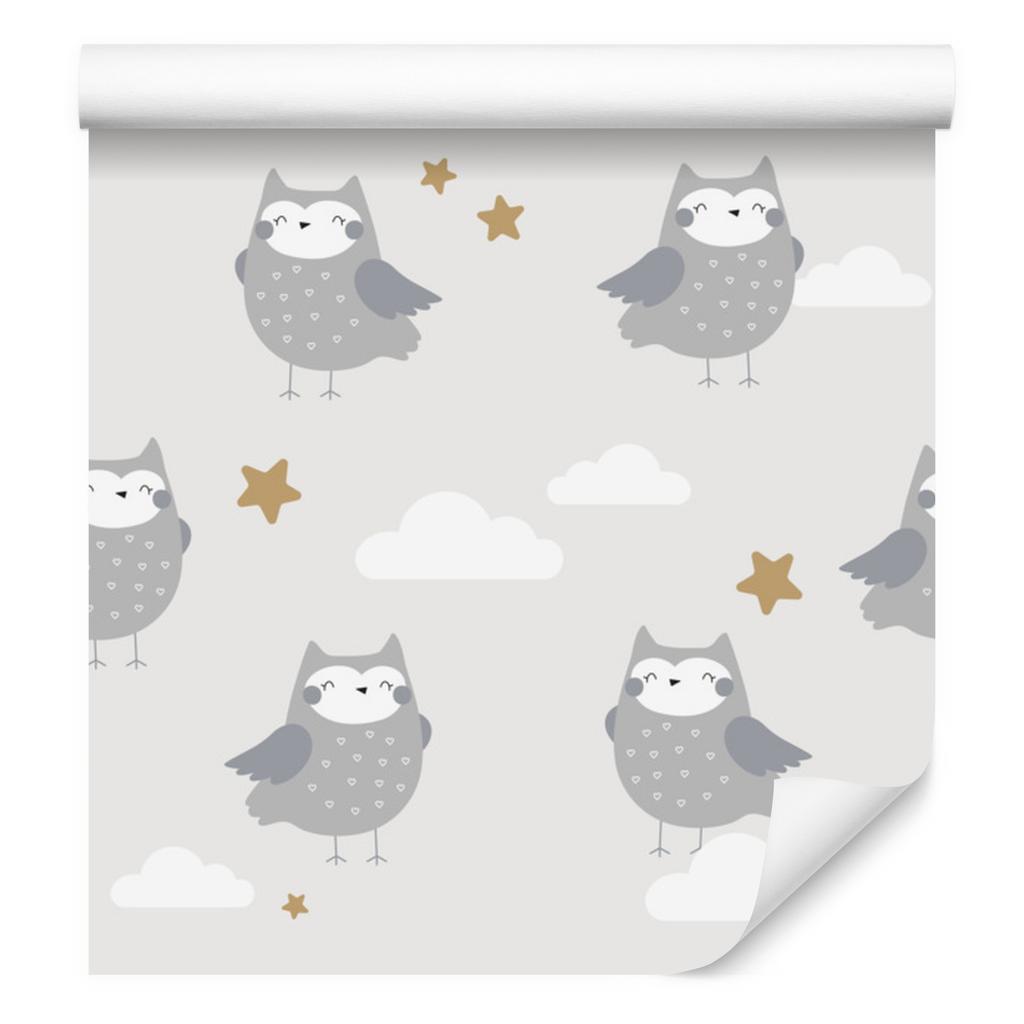 Owls in the Clouds Wallpaper for Living Room and Bedroom 50x1000