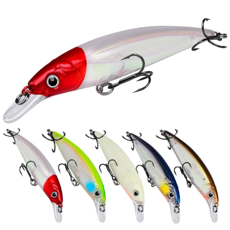 5Pcs Minnow Fishing Lures Wobbler Glow Hard Baits 7g/14g Crankbaits Walleye Swimbait for Freshwater Saltwater Fishing